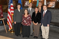 Dr. Yvette Roubideaux, Edna Paisano, Alan Friedman, Priscilla Sandoval, Dr. Richard Chruch, and Kirk Greenway